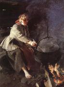 Anders Zorn In the Cookhouse oil on canvas
